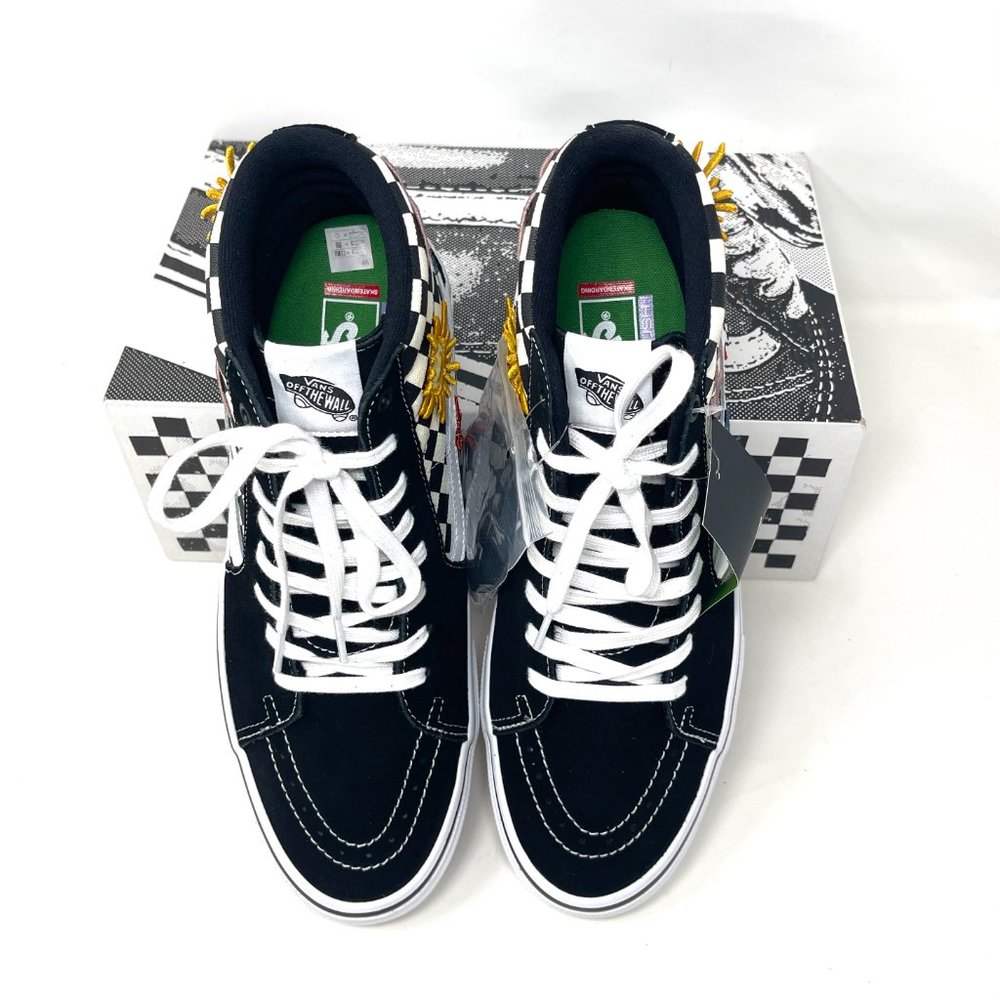 💖MEGA SALE💖Vans Sk8 Hi Men Checkered Black White Skate Sun VN0A5FCC89C - Picture 7 of 11